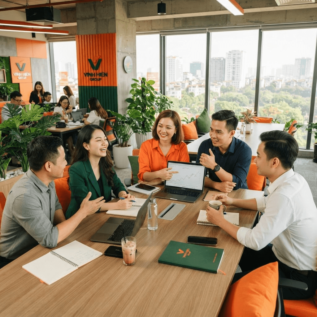 Đội ngũ cùng trao đổi về cơ hội phát triển tại HanoiLink